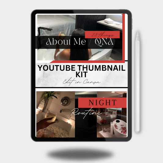 YouTube Thumbnail Kit | 10 Customizable Thumbnails