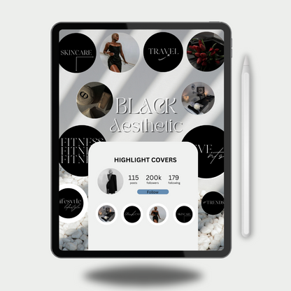 Black Aesthetic Instagram Highlight Covers